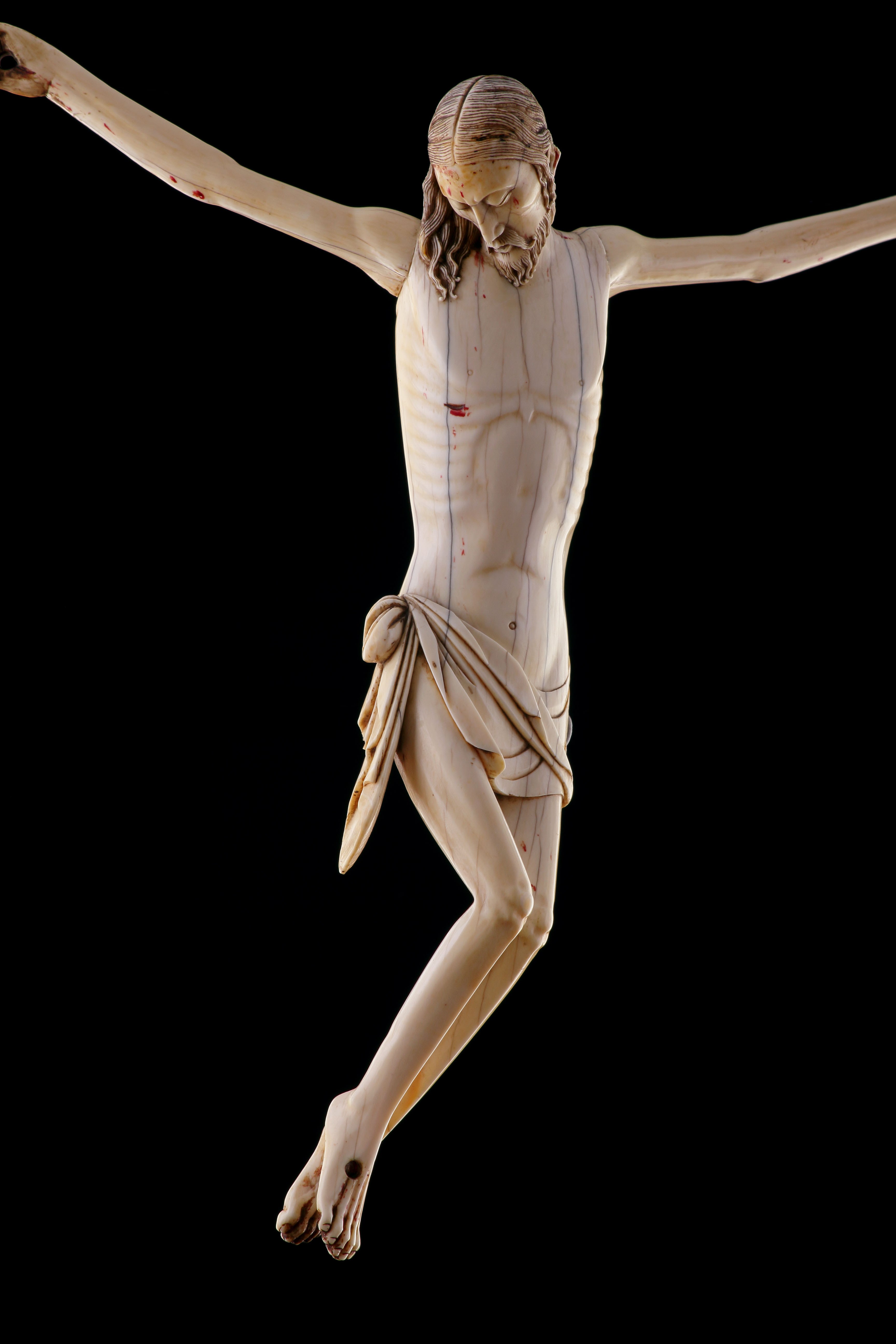 Japanese-Portuguese Jesuit Carved Ivory Figure of the Crucified Christ
